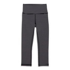 Wunder Under High Rise Crop | Black & White Stripe